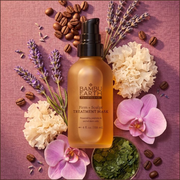 Firm + Sculpt Treatment Mask with lavender, orchid, snow mushroom, and green algae