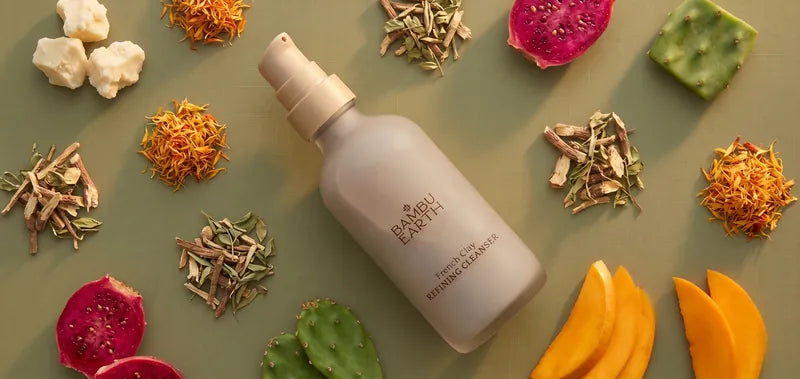 French Clay Refining Cleanser bottle with botanical ingredients
